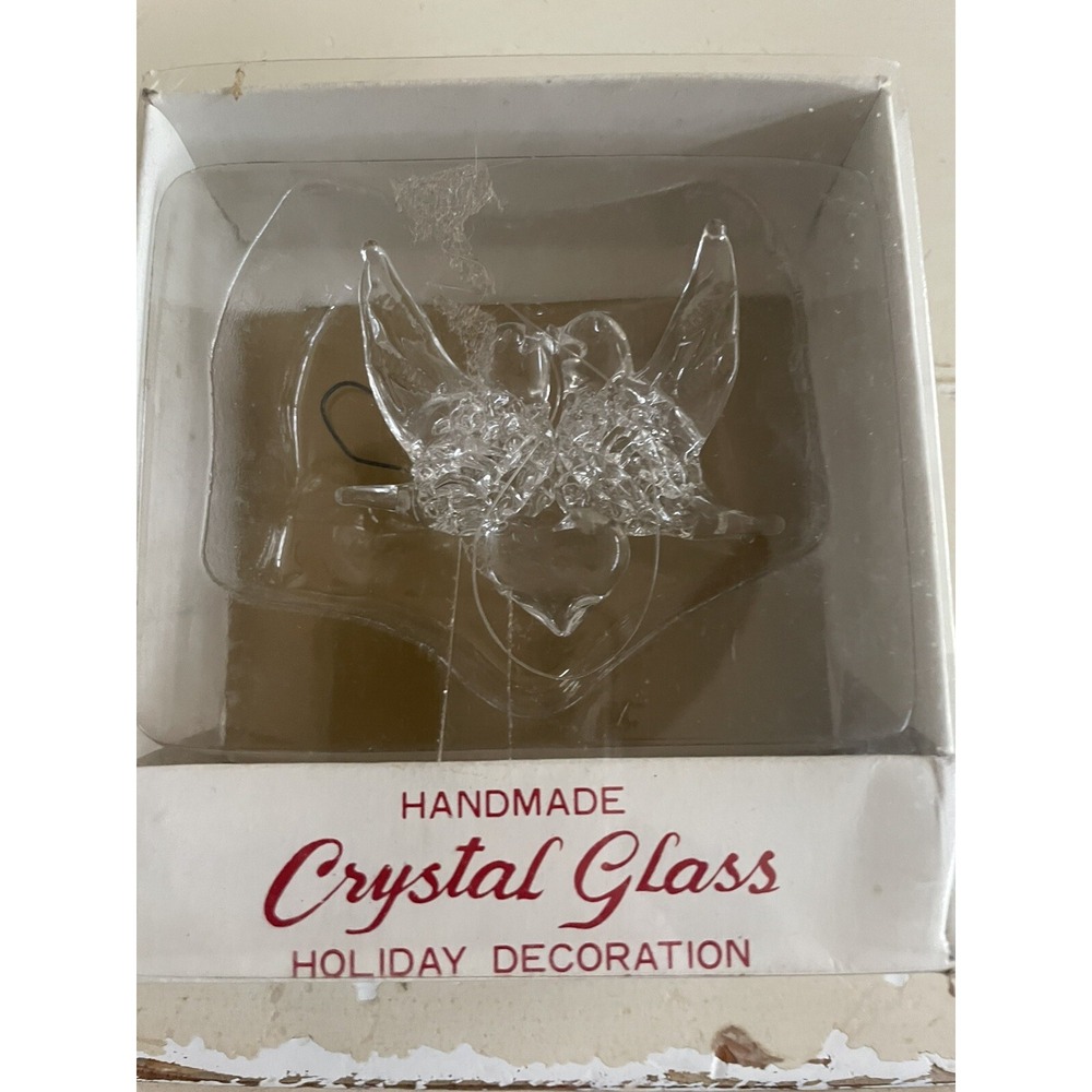 Santas World Kurt S Adler Kissing Birds Homemade Crystal Glass Ornament